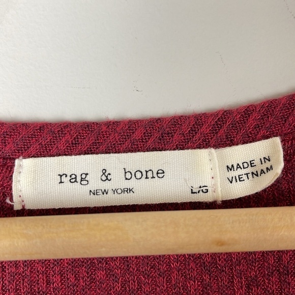 Rag & Bone Red T-Shirt Dress - Size Large - Picture 4 of 8